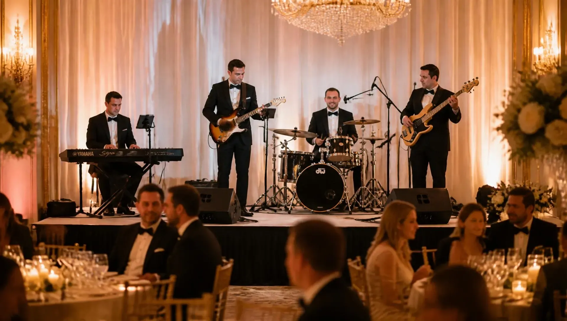 Banda em festa de casamento em salão